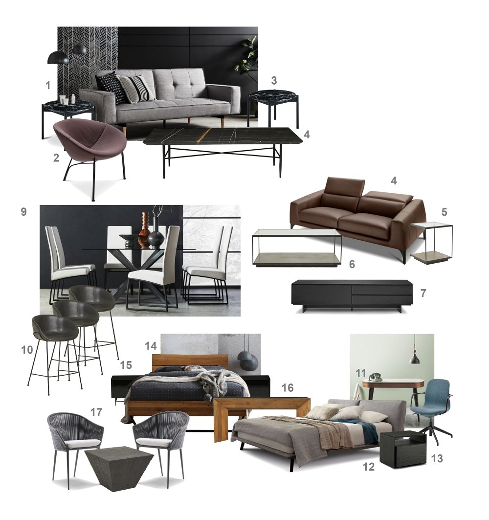 Furniture collage